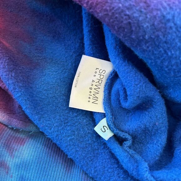 Sprwmn Camelia Heart Tie Died Hoodie Size Small Sold On Mother Denim - Picture 4 of 5
